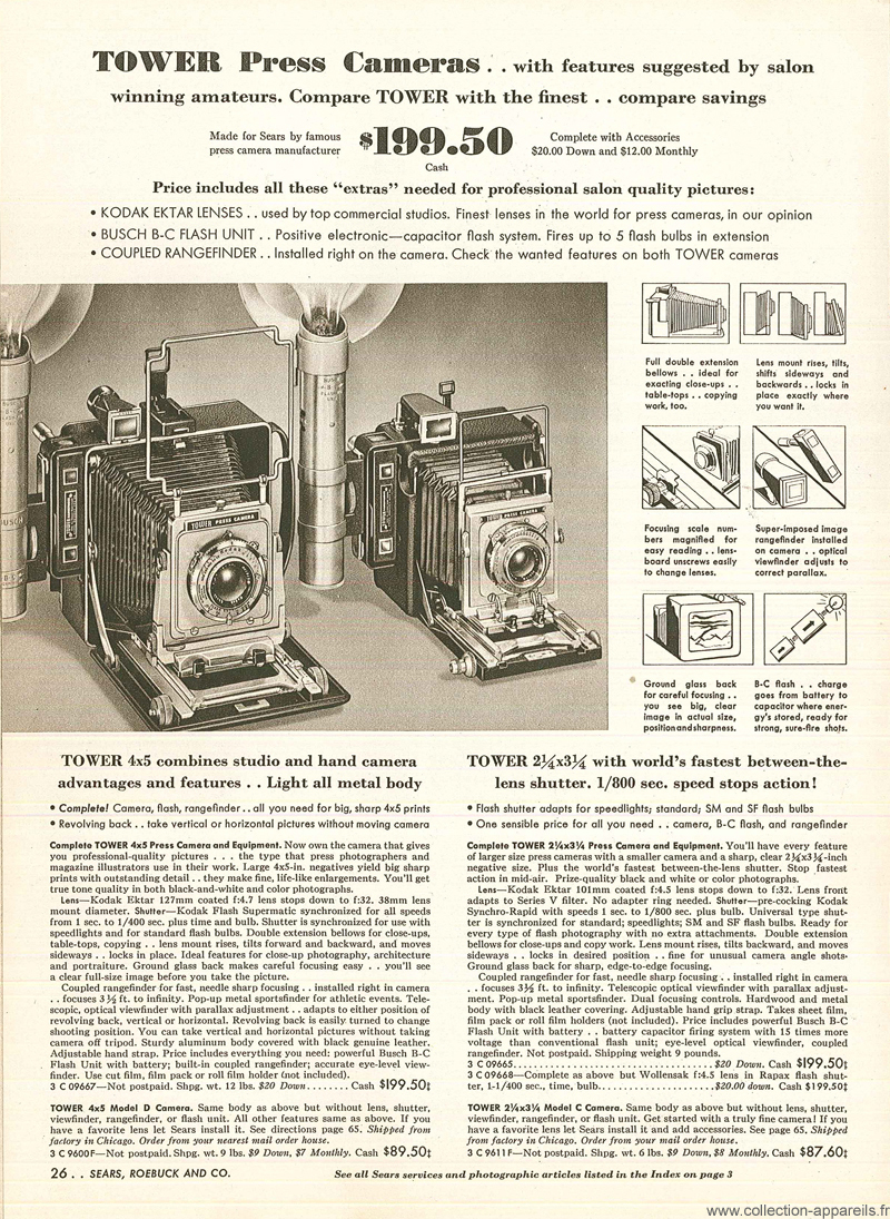 Sears Tower Press camera 4 x 5