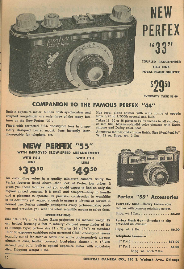 Central Camera Co 1940