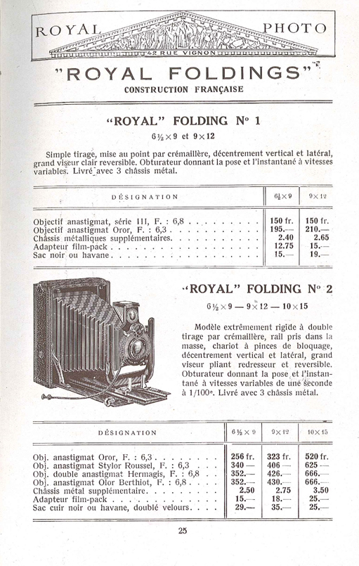 Royal Photo Royal folding N° 1