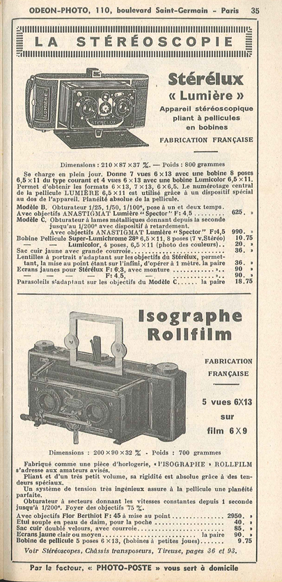 Odéon Photo 1939