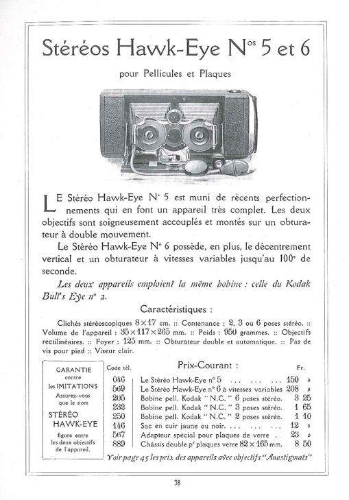 Kodak Stéréo Hawk-eye N° 6