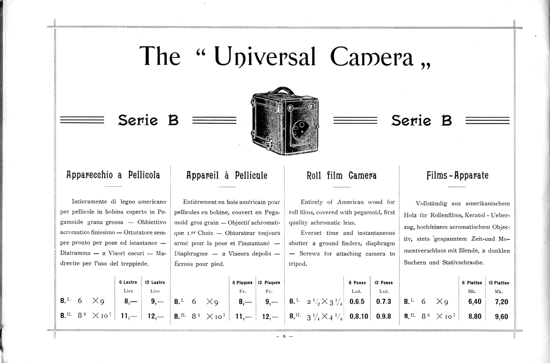 Colnaghi Dalzini The Universal Camera B II