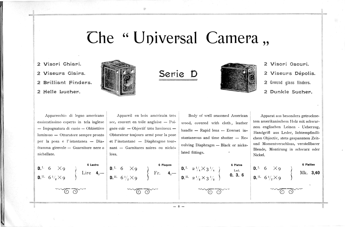 Colnaghi Dalzini The Universal Camera D I