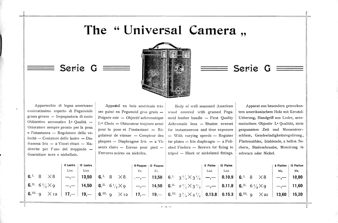 Colnaghi Dalzini The Universal Camera G II