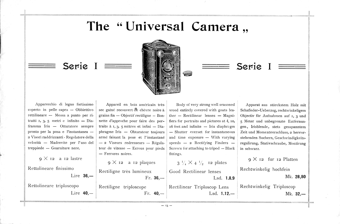 Colnaghi Dalzini The Universal Camera I
