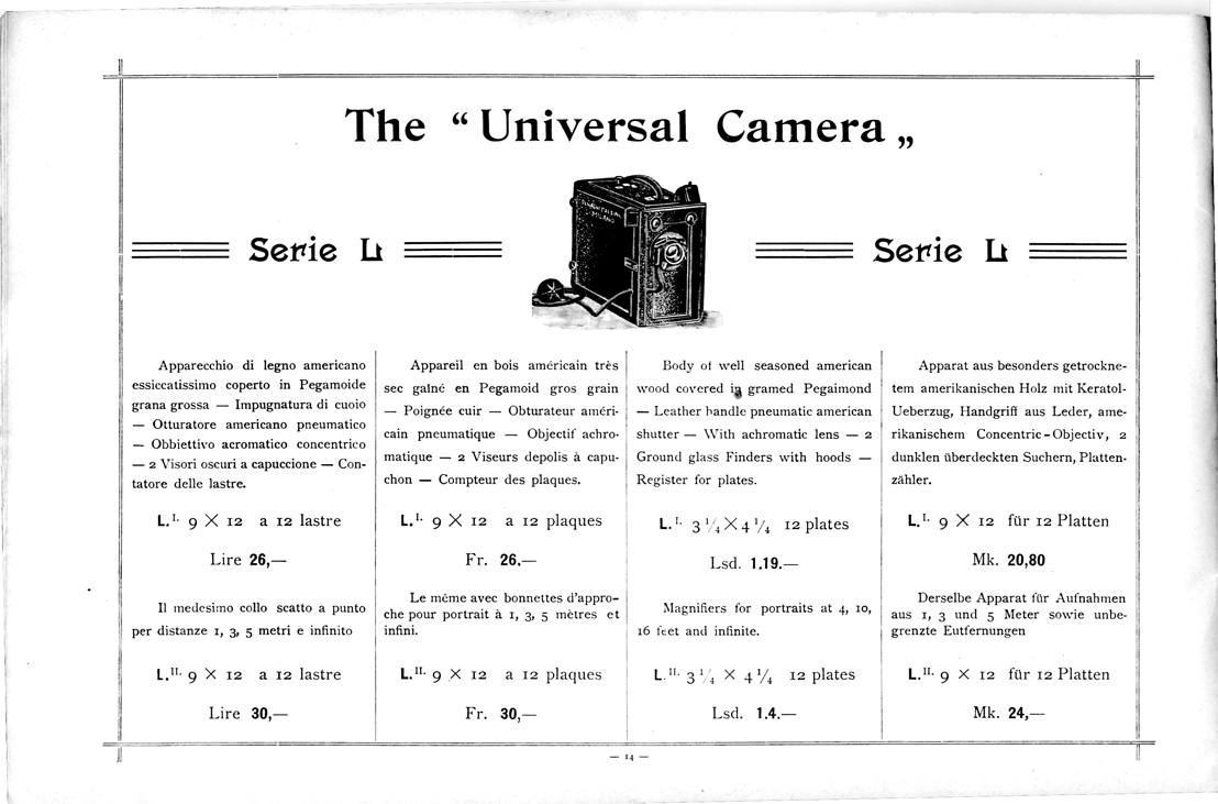 Colnaghi Dalzini The Universal Camera L II