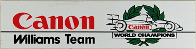 Canon Autocollant Williams Team World Champions