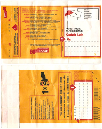 Kodak Kodachrome pochette enveloppe