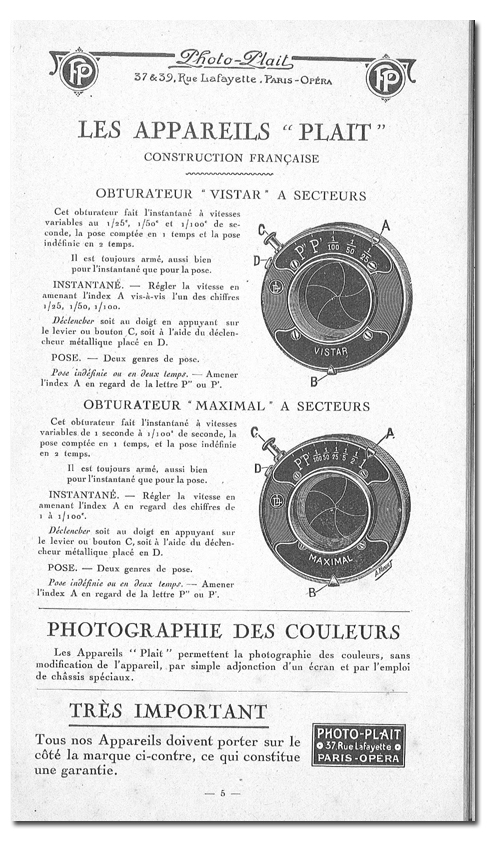 Photo-Plait 1919 (extraits)