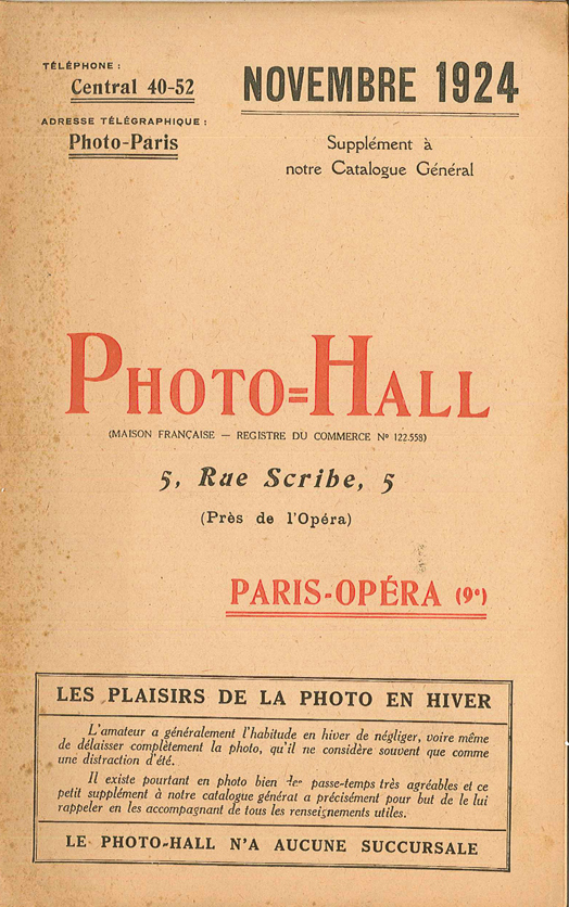 Photo-Hall 1924 novembre
