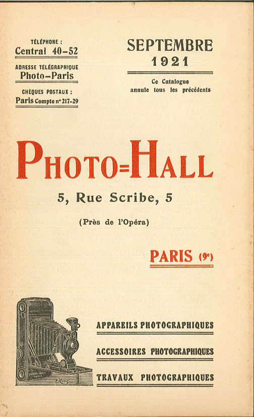 Photo-Hall 1921 septembre
