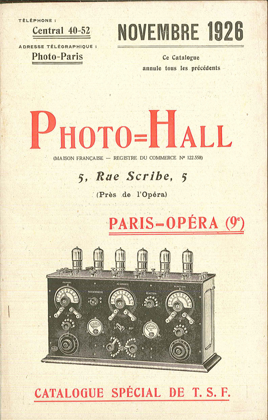 Photo-Hall 1926 novembre