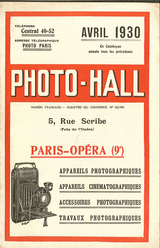 Photo-Hall 1930 avril