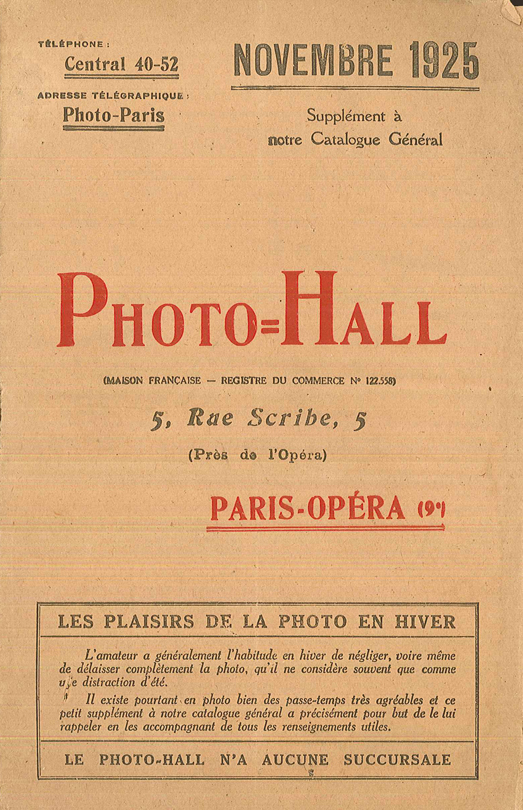 Photo-Hall 1925 novembre