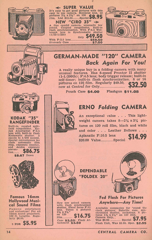Central Camera Co 1949