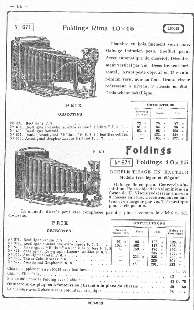 Dinesmann Folding 10 x 15 N°874