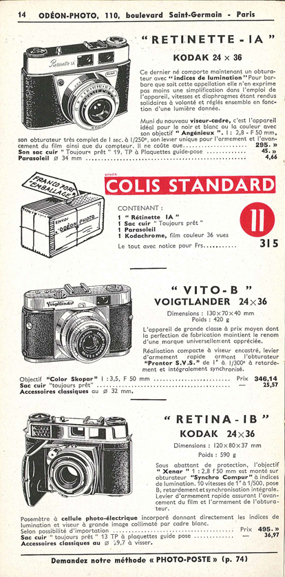 Odéon Photo 1960-61