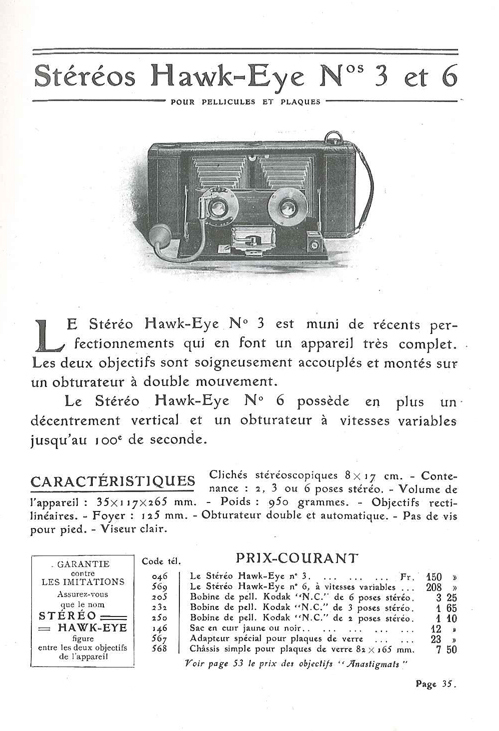 Kodak Stéréo Hawk-Eye N° 3